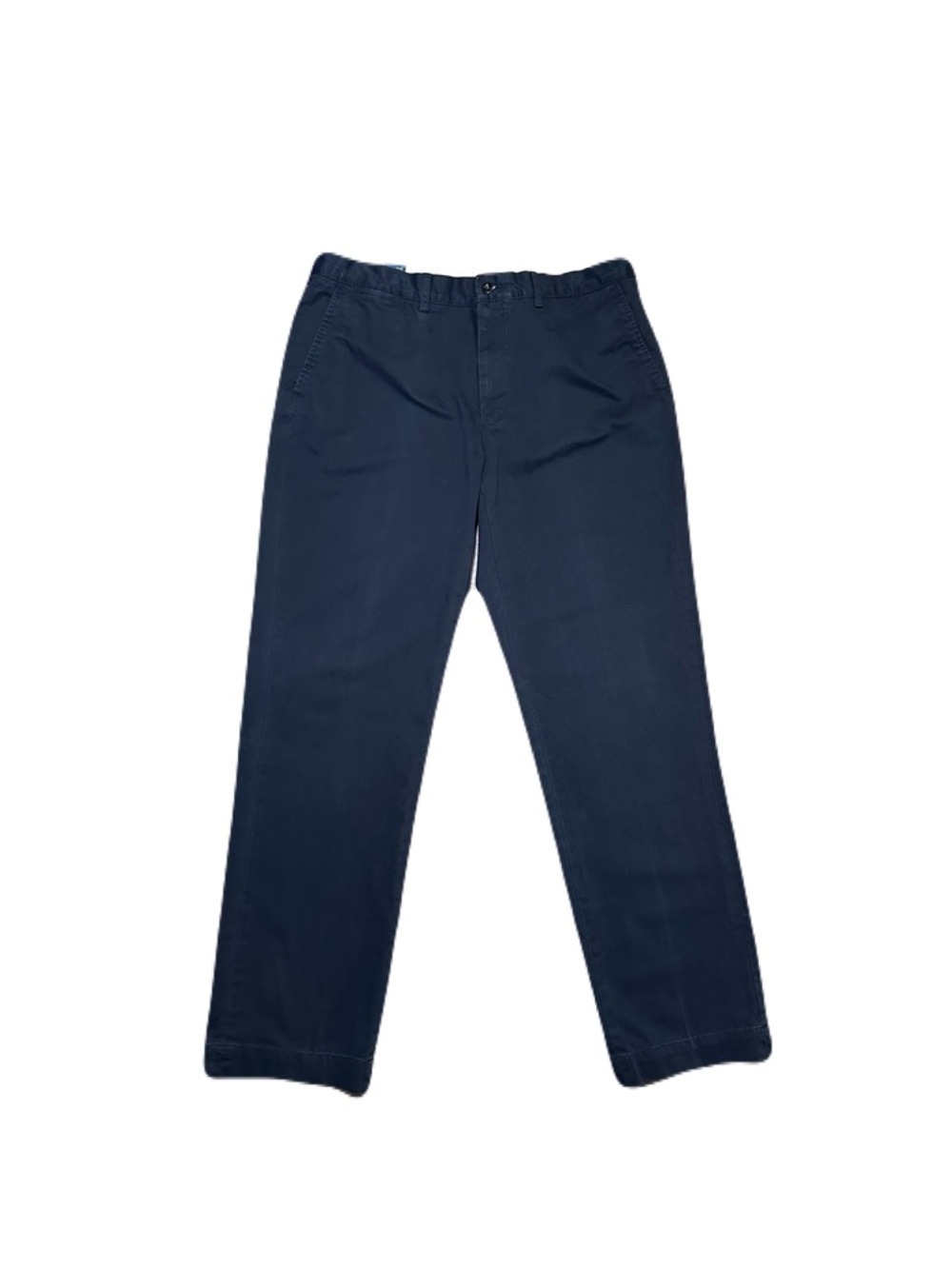 Vtg Polo Ralph Lauren Pant Preston Navy Blue Mens 36x33 100% Cotton Chino Preppy